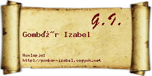 Gombár Izabel névjegykártya